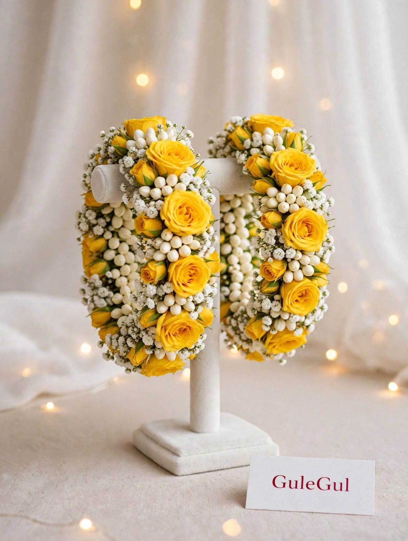 Yellow Rose Jasmine Tassel Gajra — GuleGul Flowers